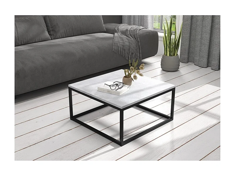 Couchtisch Kalten/Sperrholz&Metall/Schwarz&Grau