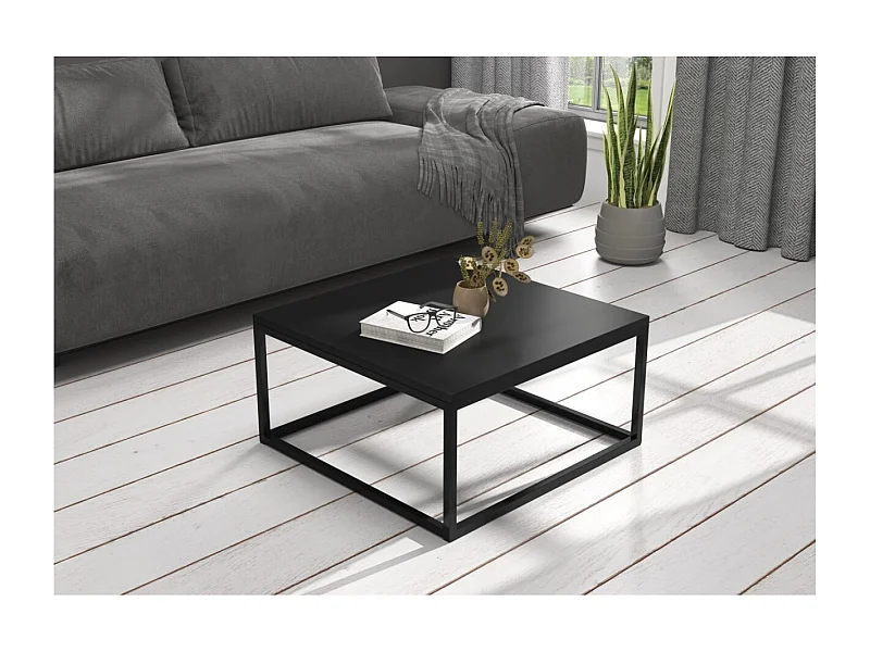 Tavolino freddo/compensato e metallo/nero