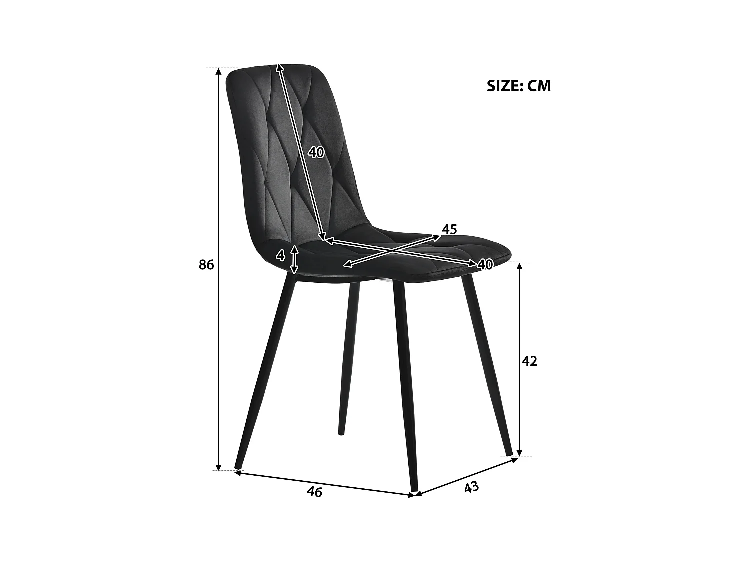 Set tavolo da pranzo rotondo e 4 sedie - piano effetto marmo, gambe in metallo dorato - Nero