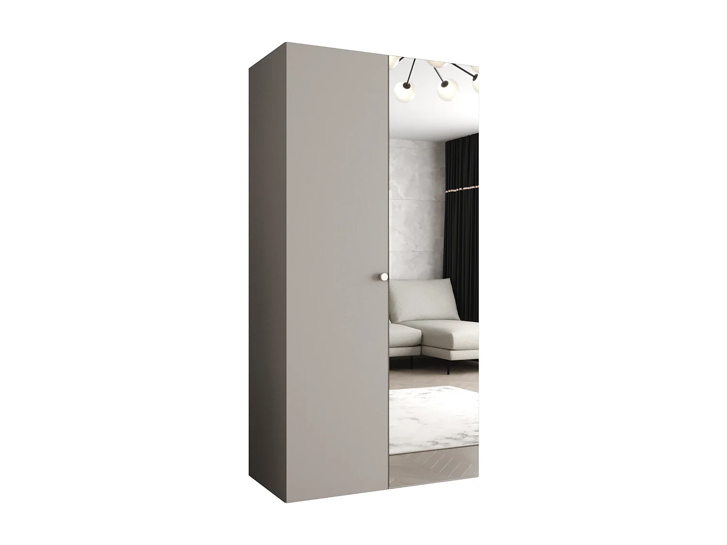 Armoire à portes battantes Parma 2 202/100/52 2 portes (Cachemire)