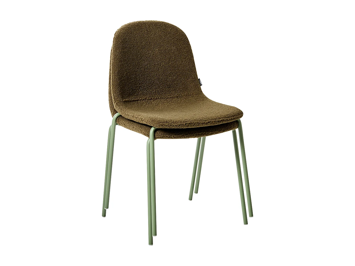 Lot de 2 chaises de conférence LOMA Bouclé Vert