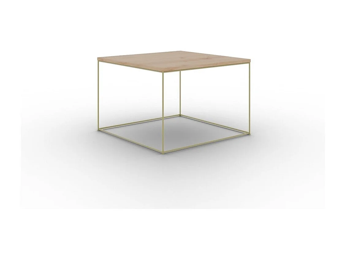 Table basse Joni Premium/contreplaqué et métal/or&sonoma