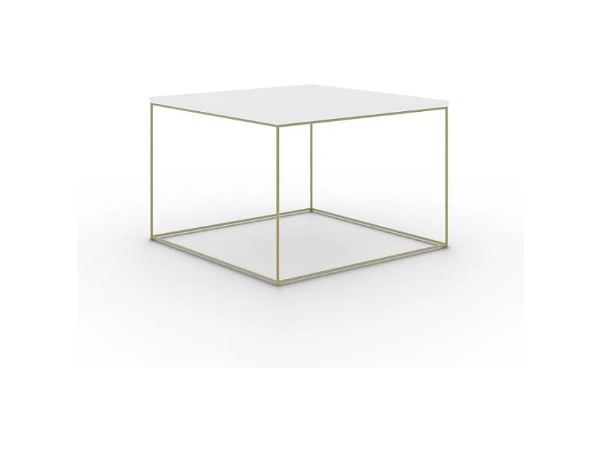 Couchtisch Joni Premium/Sperrholz&Metall/Gold&Weiss