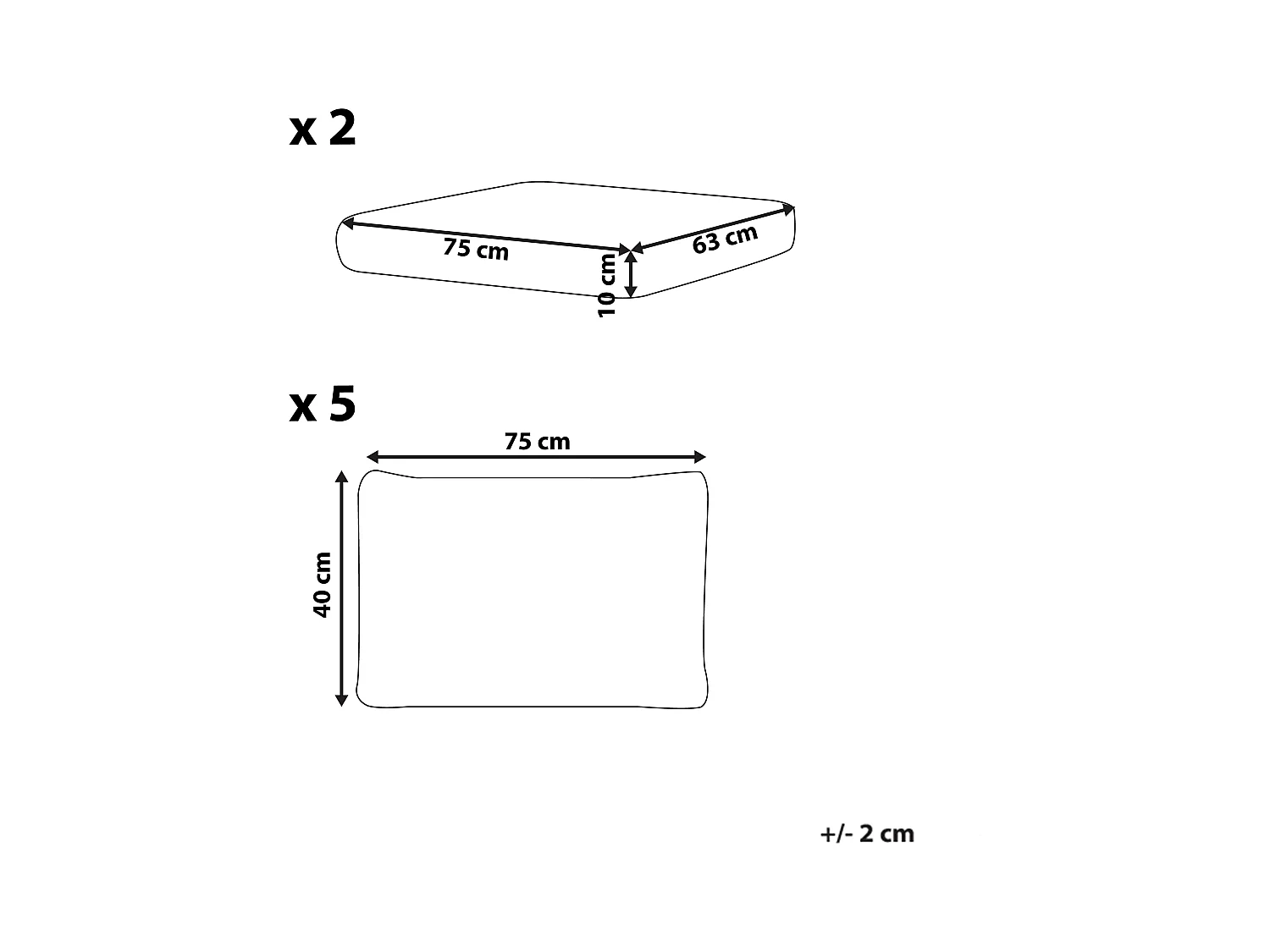 Ensemble de housses de coussins d'extérieur FRASCATI Vert olive