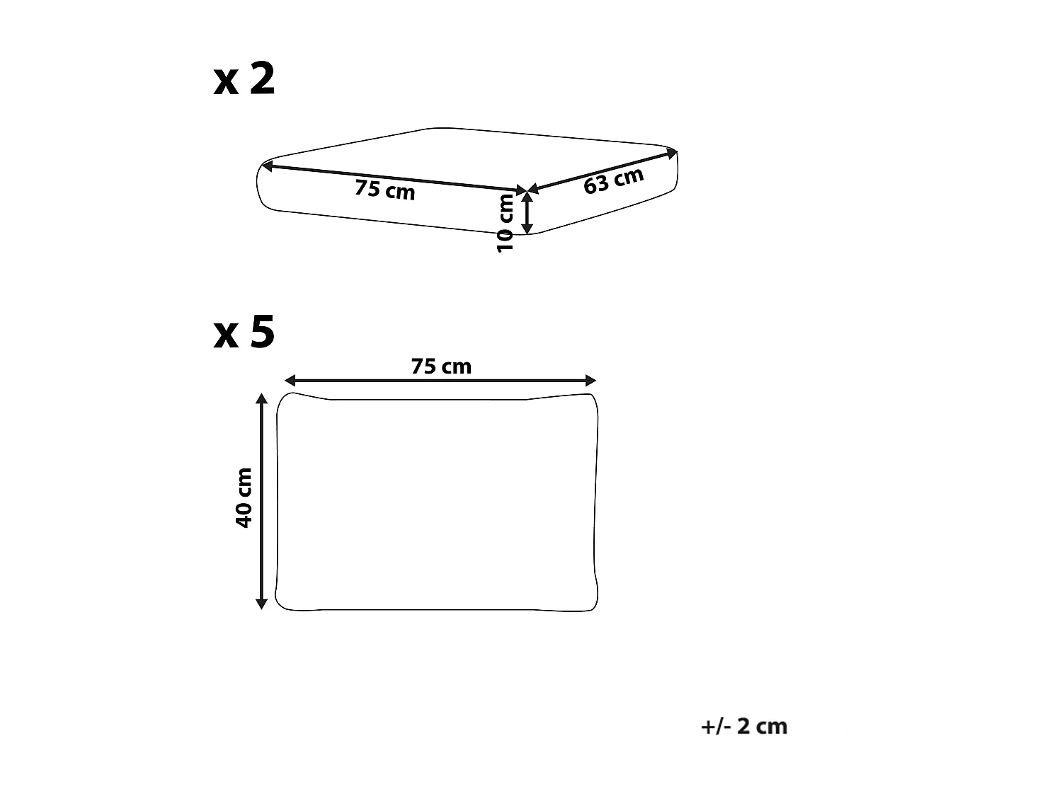 Ensemble de housses de coussins d'extérieur FRASCATI  Vert olive