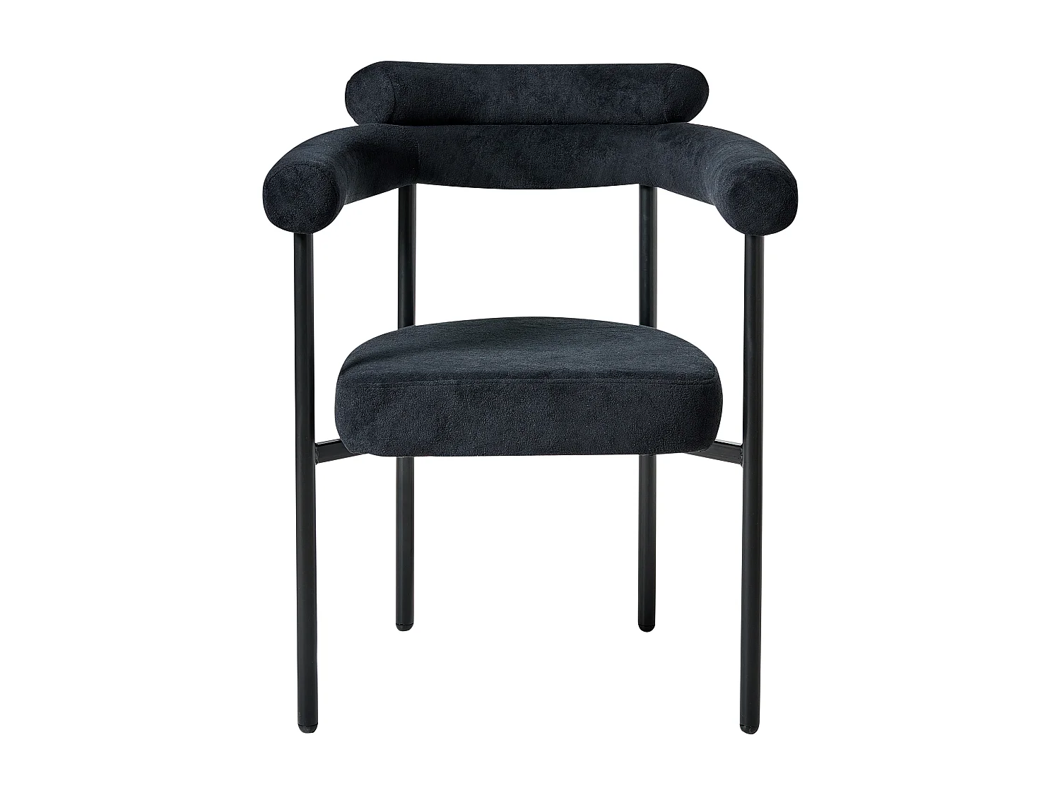 Lot de 2 chaises de salle à manger LYNEY Tissu Noir
