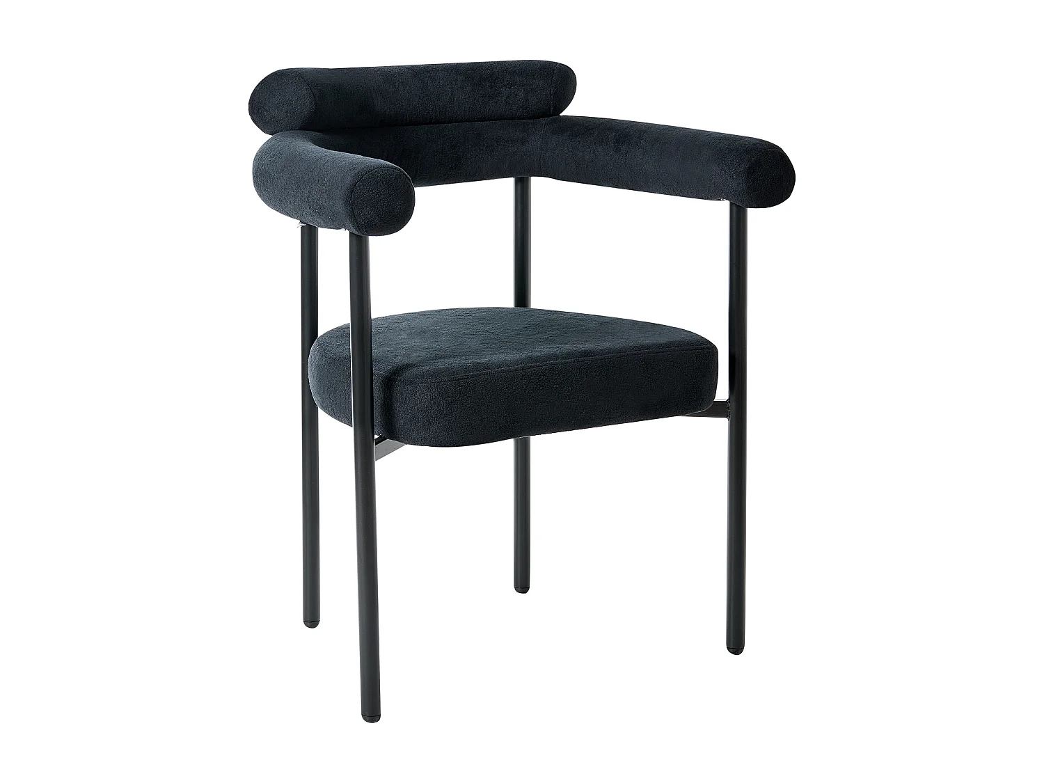 Lot de 2 chaises de salle à manger LYNEY Tissu Noir