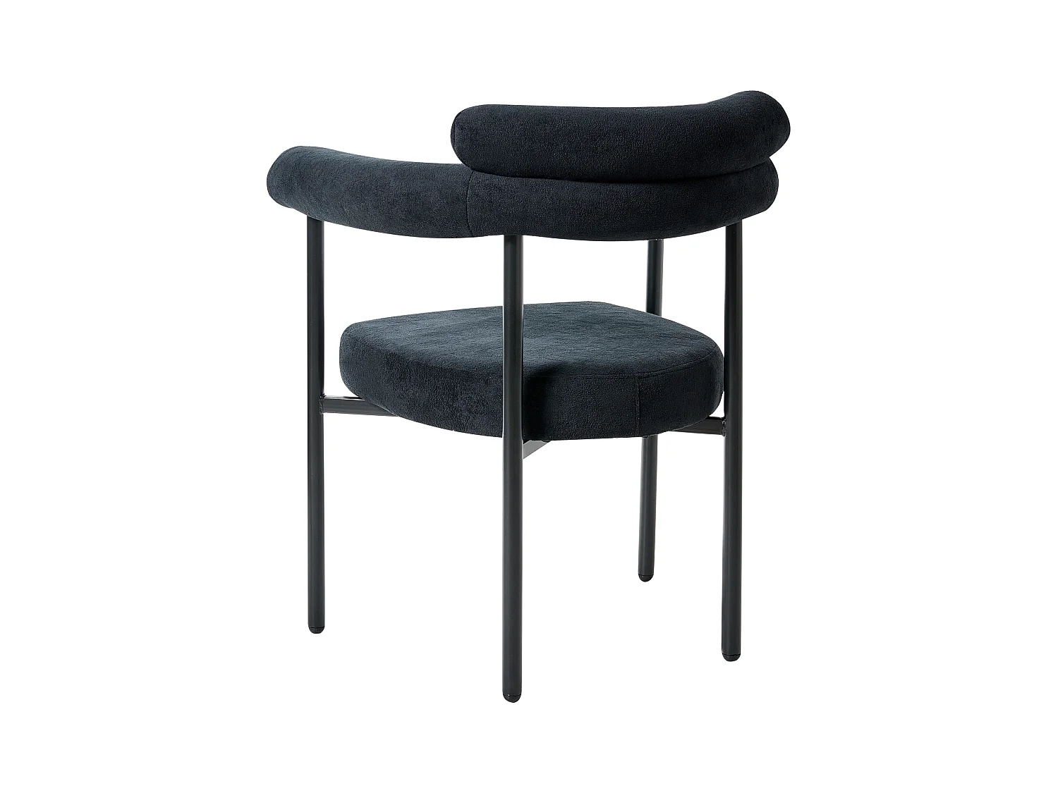Lot de 2 chaises de salle à manger LYNEY Tissu Noir