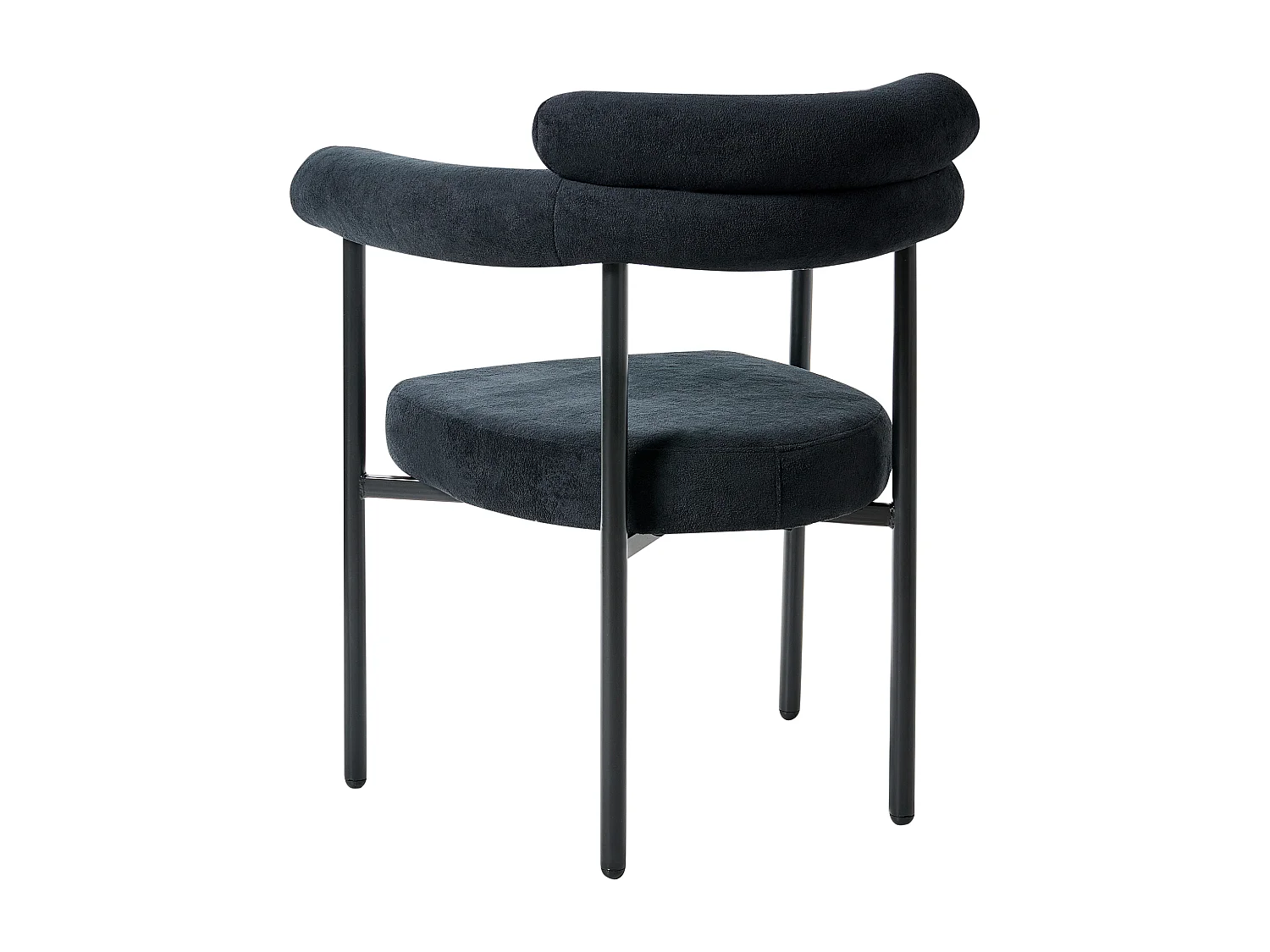 Lot de 2 chaises de salle à manger LYNEY Tissu Noir