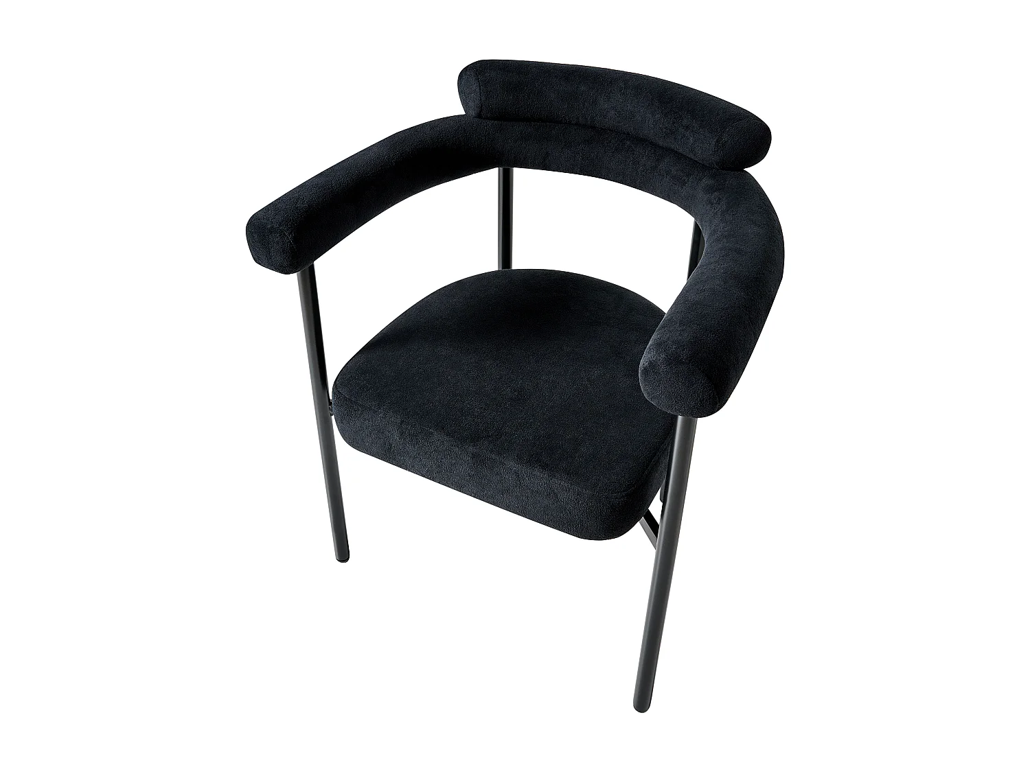Lot de 2 chaises de salle à manger LYNEY Tissu Noir