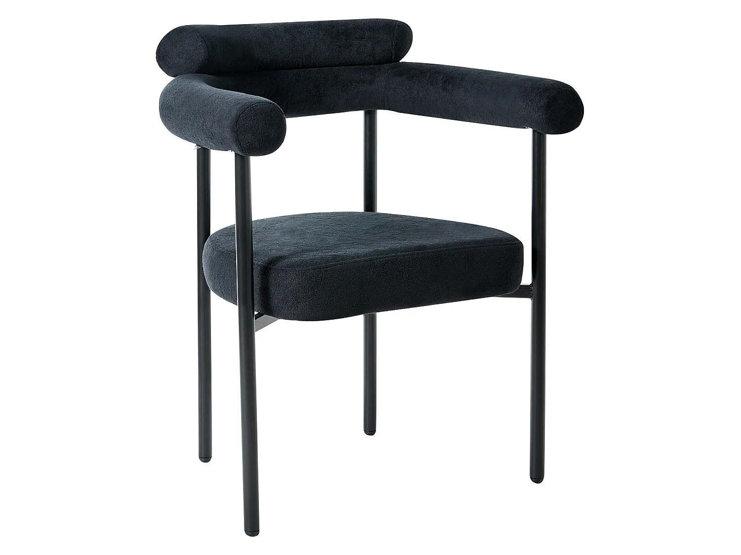 Set of 2 Dining Chairs LYNEY Fabric Black