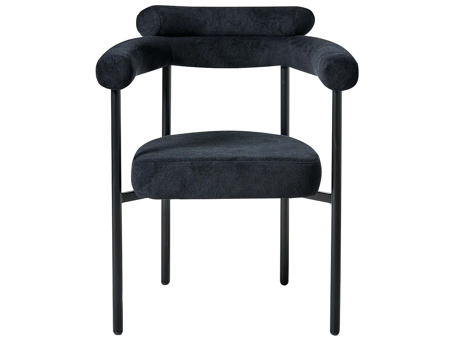 Set of 2 Dining Chairs LYNEY Fabric Black