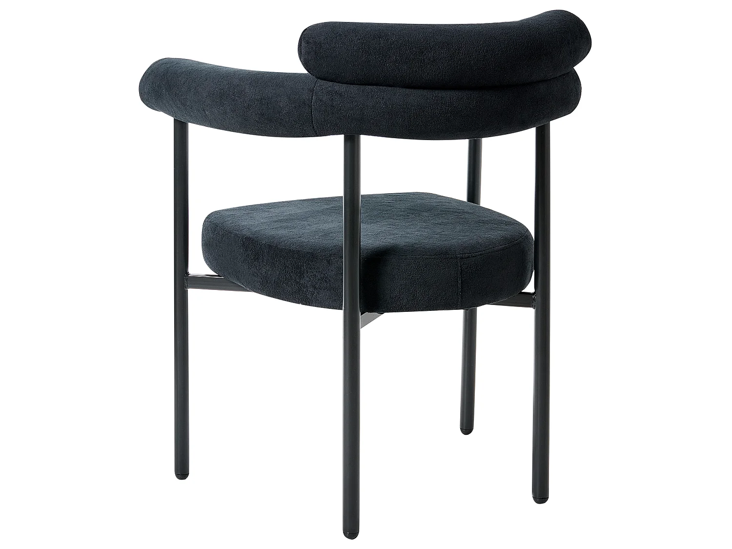 Set of 2 Dining Chairs LYNEY Fabric Black