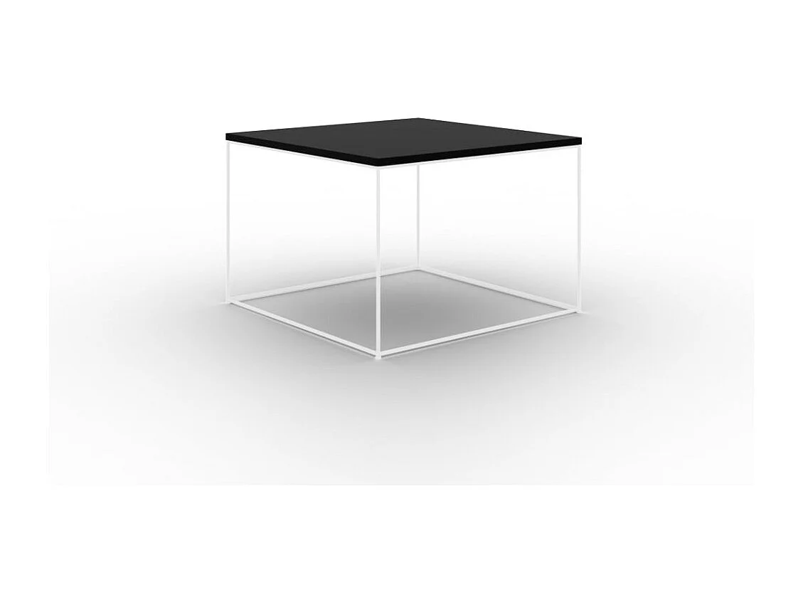 Couchtisch Joni Lux/Sperrholz&Metall/Weiss&Schwarz