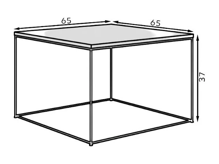 Couchtisch Joni Lux/Sperrholz&Metall/Weiss&Schwarz