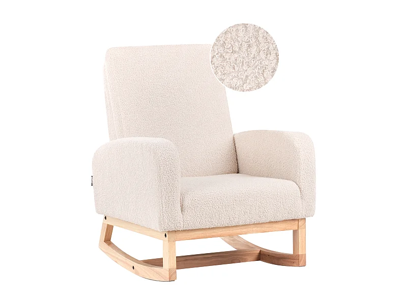 Chaise à bascule pour enfants NORBY Bouclé Beige clair