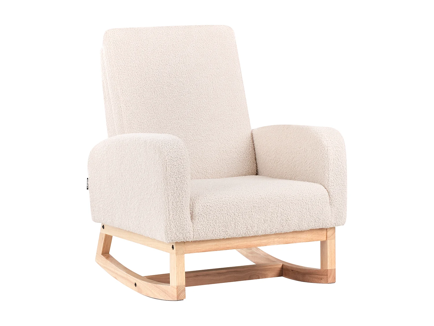 Sedia a dondolo per bambini boucle beige chiaro NORBY