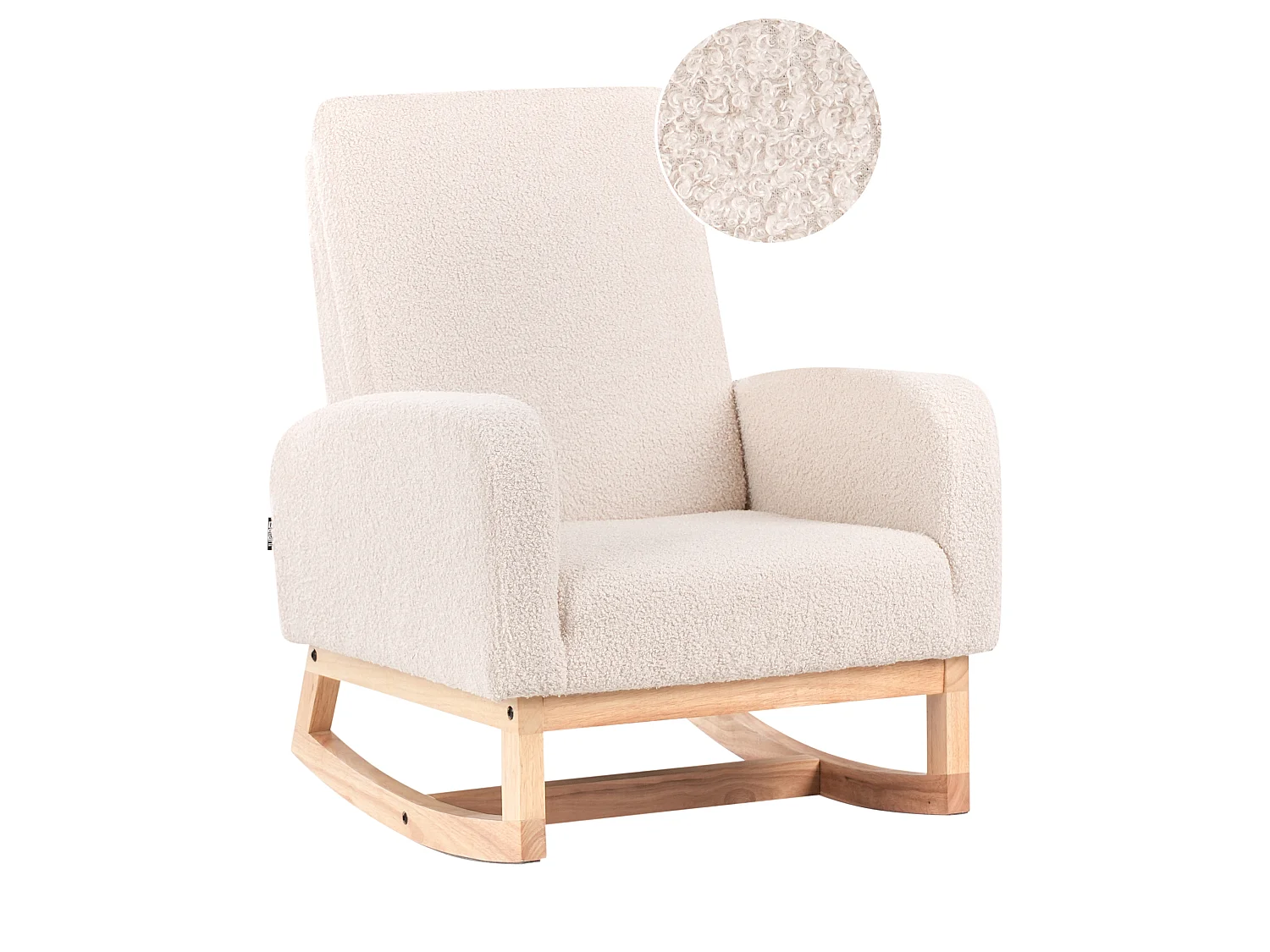 Kids Rocking Chair NORBY Boucle Light Beige