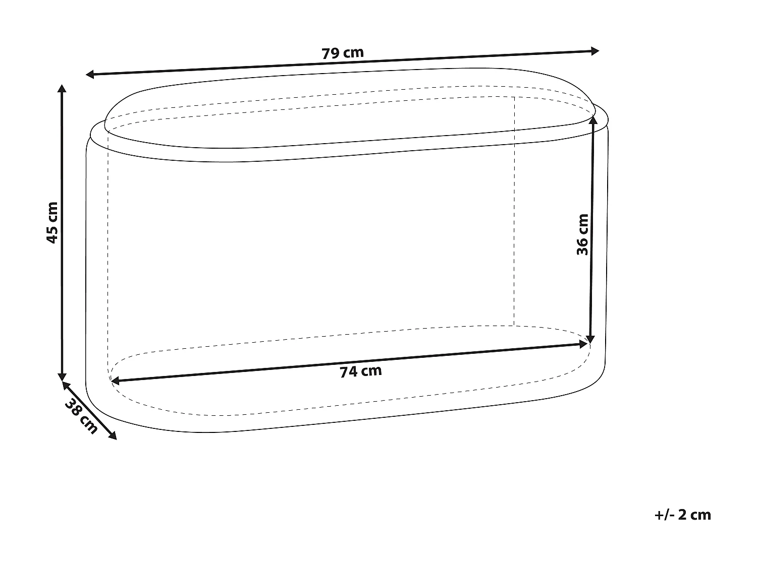 Bank mit Stauraum aus Chenille Stoff grau gepolstert modernes Design Artas