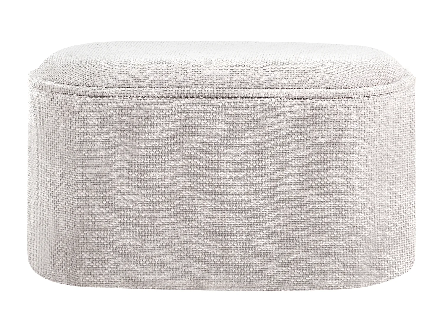 Bank mit Stauraum aus Chenille Stoff grau gepolstert modernes Design Artas