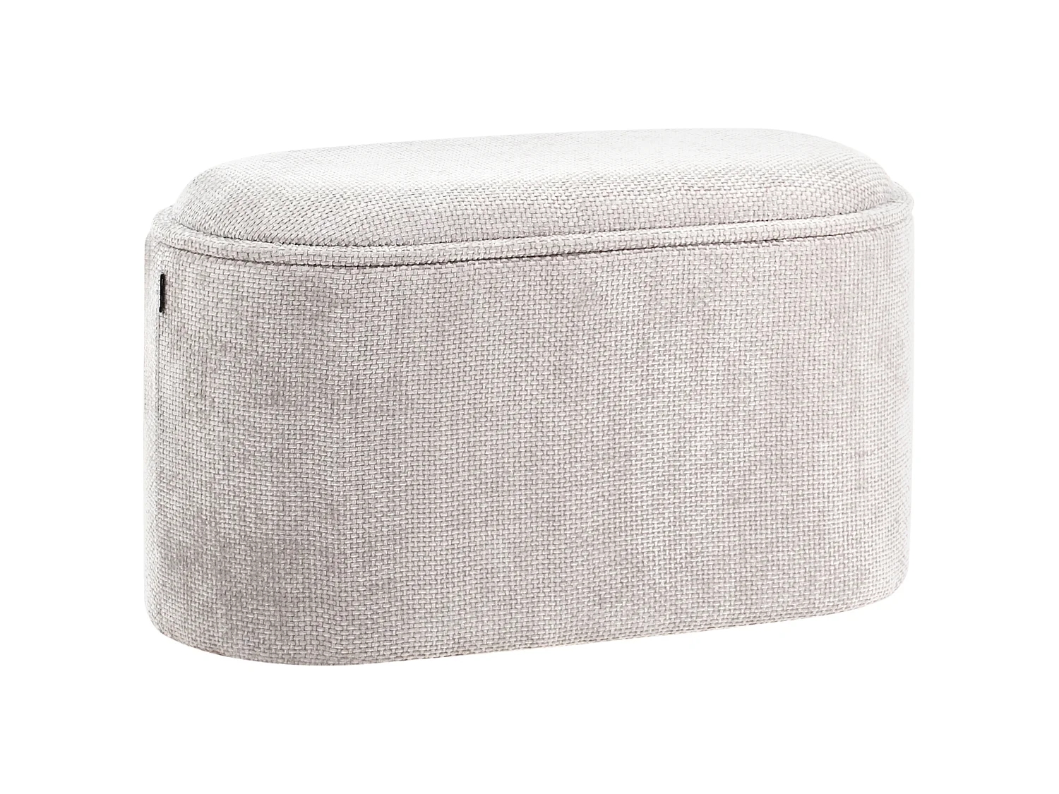 Upholstered Storage Bench ARTAS Chenille Grey