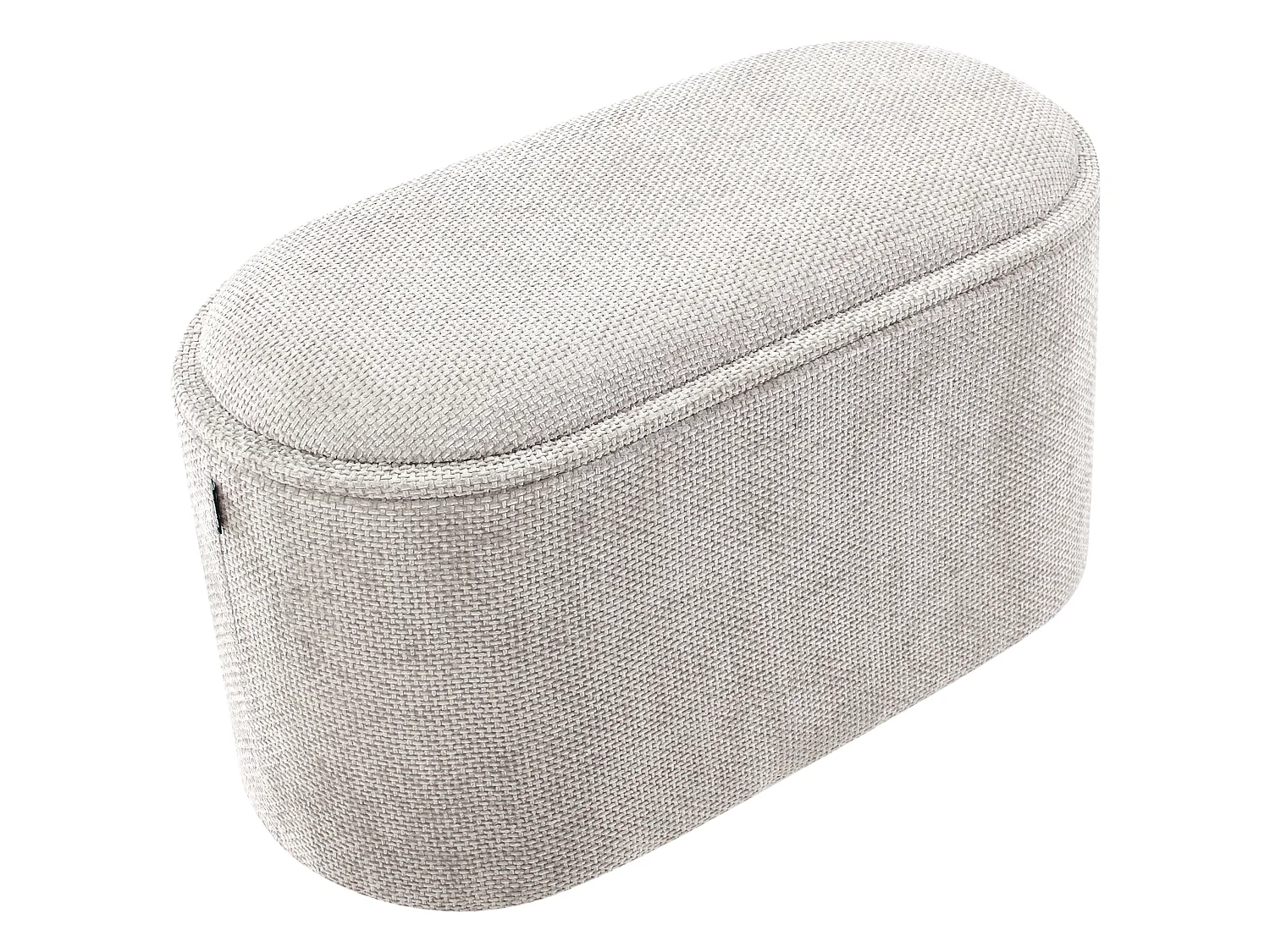 Upholstered Storage Bench ARTAS Chenille Grey