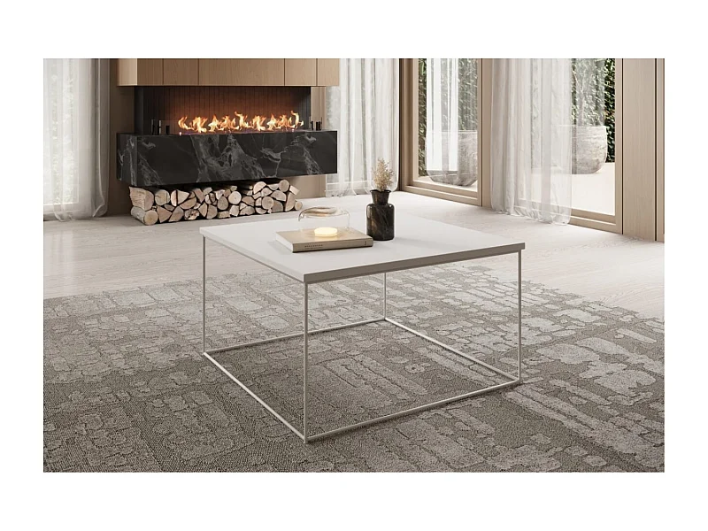 Couchtisch Joni Lux/Sperrholz&Metall/Weiss