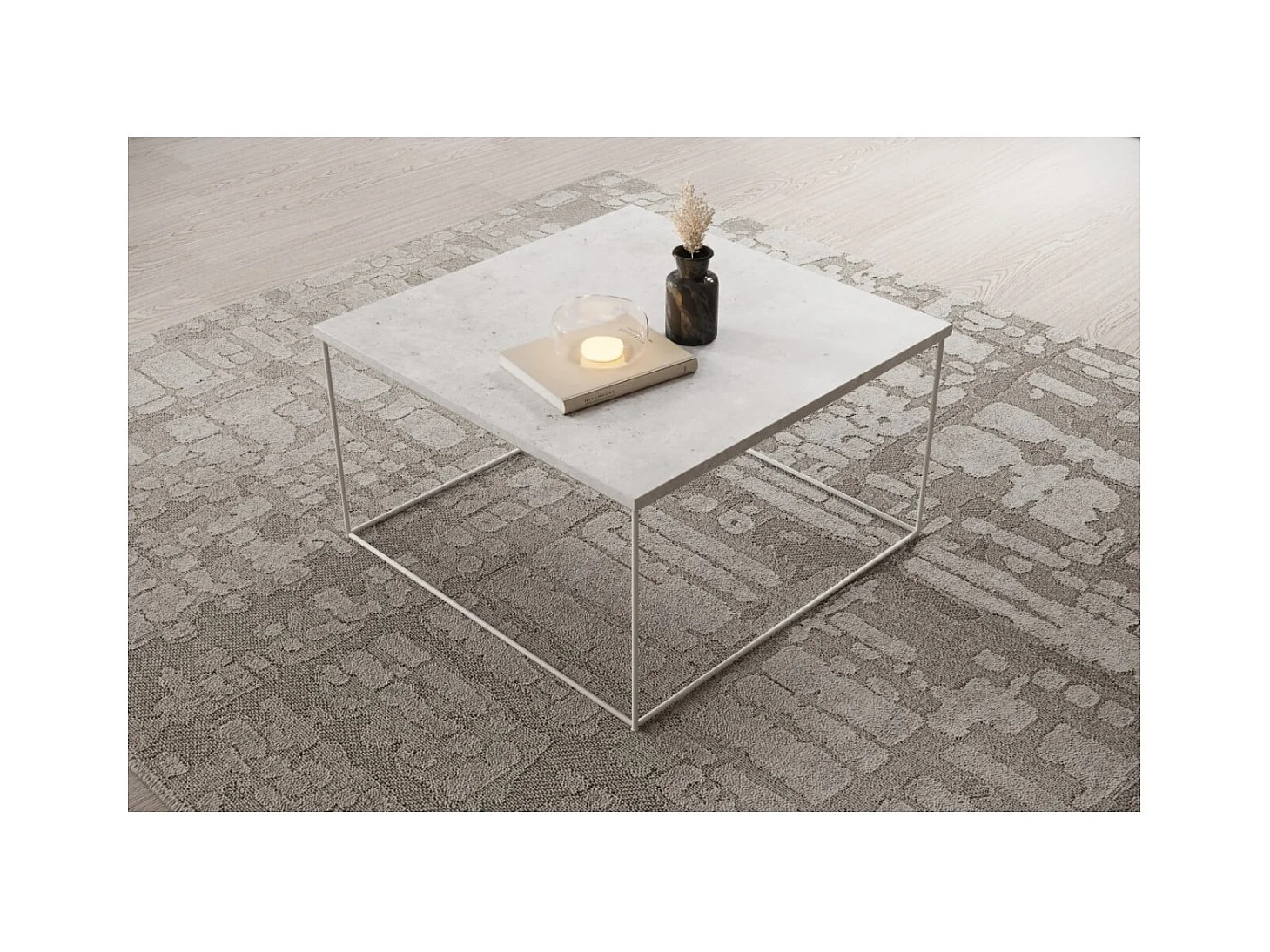 Couchtisch Joni Lux/Sperrholz&Metall/Weiss