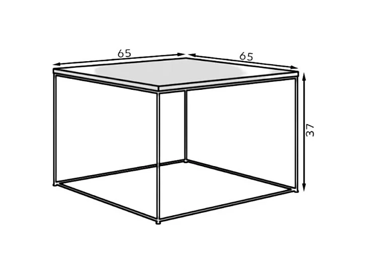 Couchtisch Joni Lux/Sperrholz&Metall/Weiss