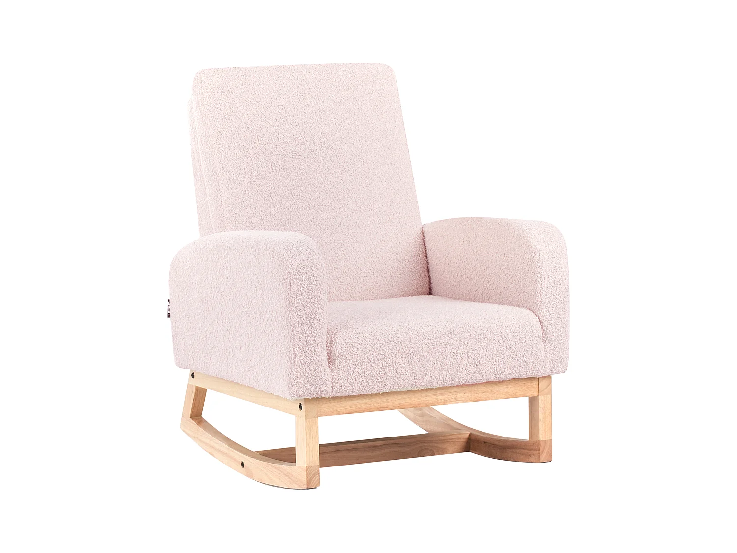 Chaise à bascule pour enfants NORBY Bouclé Rose pastel