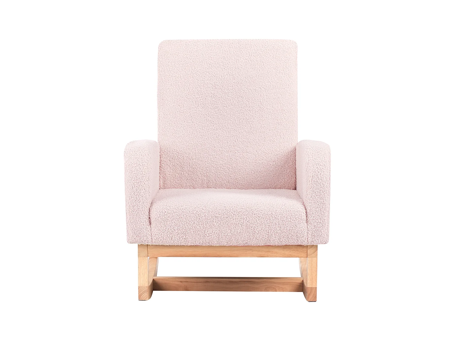 Chaise à bascule pour enfants NORBY Bouclé Rose pastel