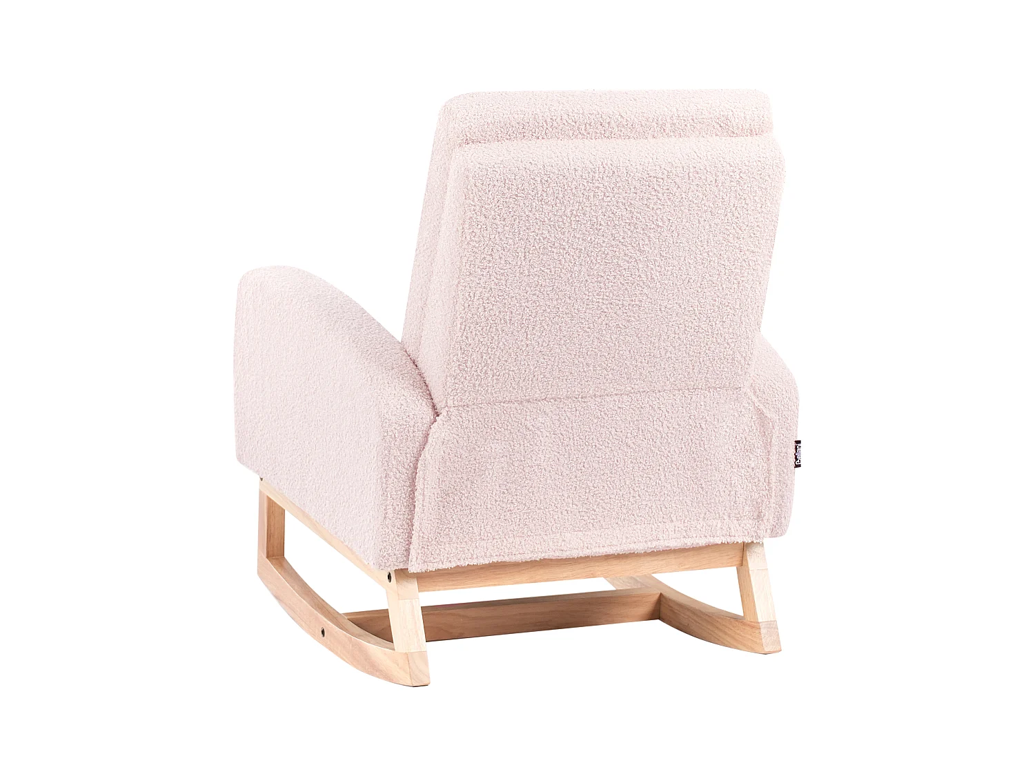 Chaise à bascule pour enfants NORBY Bouclé Rose pastel