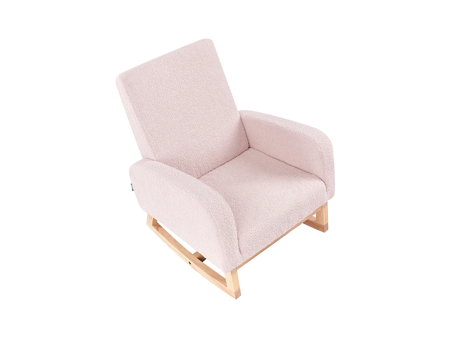 Chaise à bascule pour enfants NORBY Bouclé Rose pastel