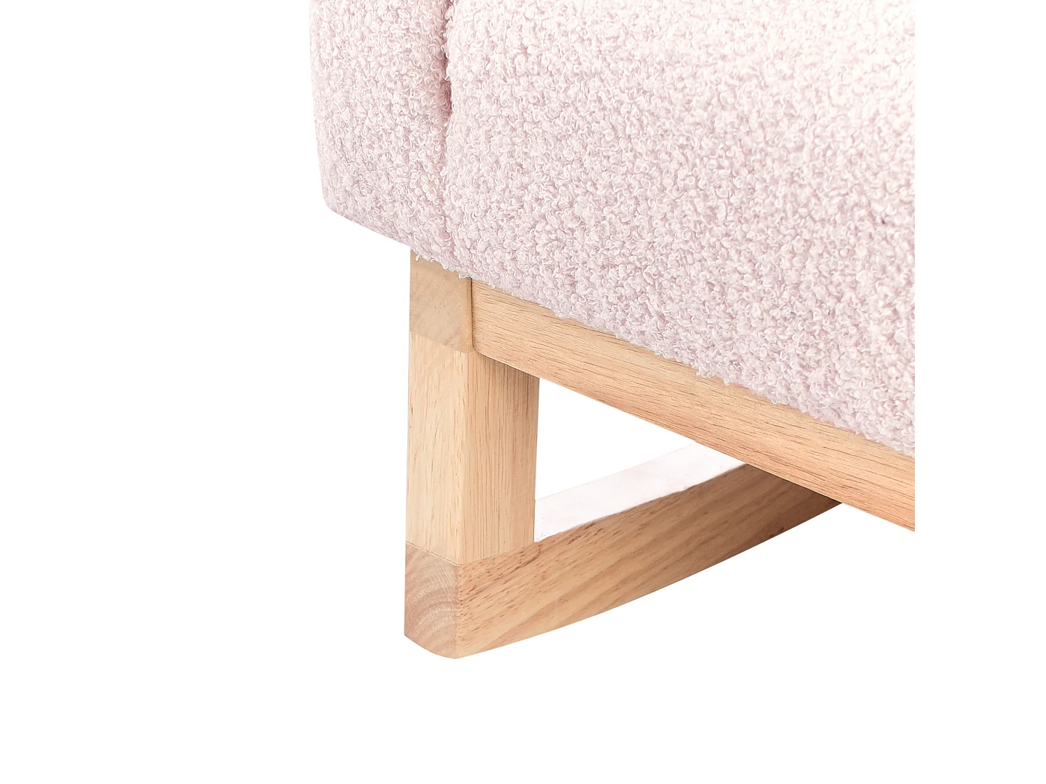 Chaise à bascule pour enfants NORBY Bouclé Rose pastel