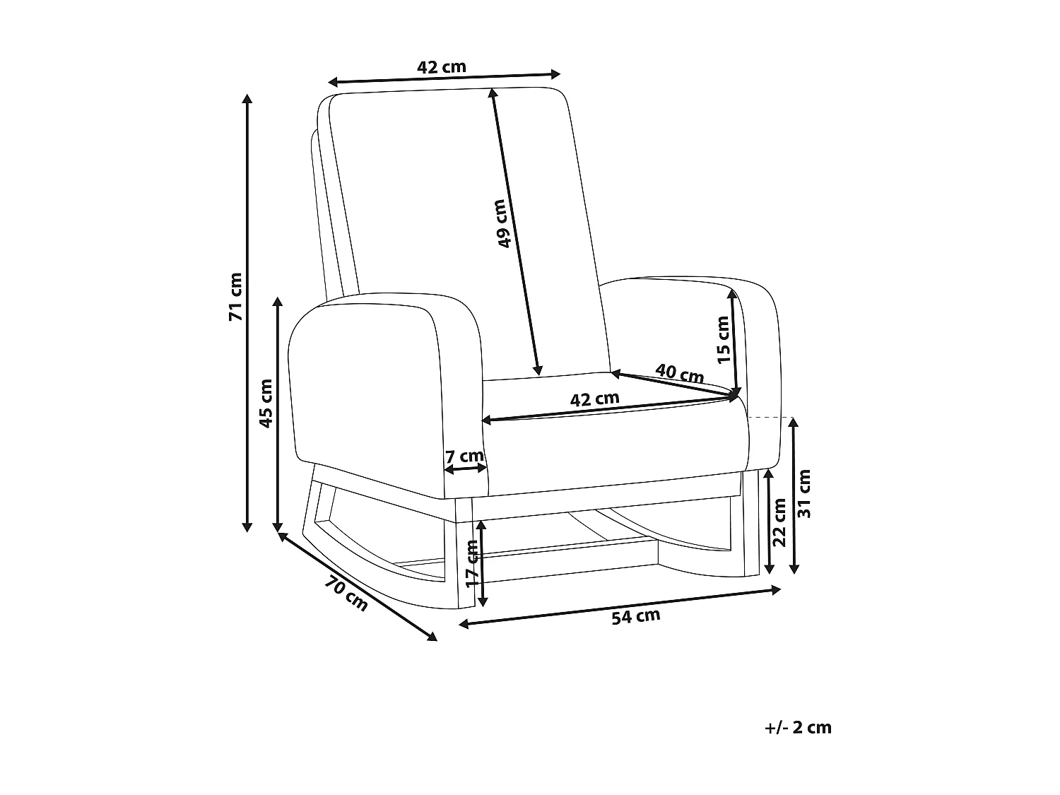 Kinder Schaukelstuhl Bouclé pastellrosa NORBY