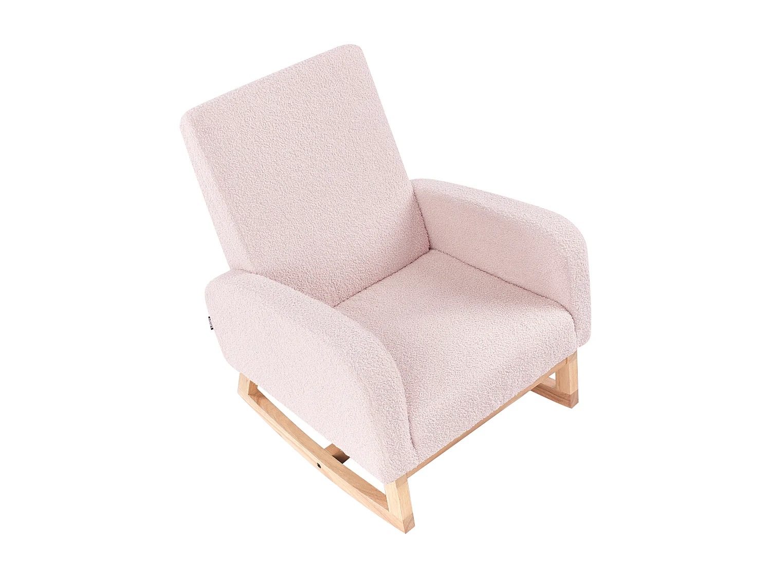 Kinder Schaukelstuhl Bouclé pastellrosa NORBY