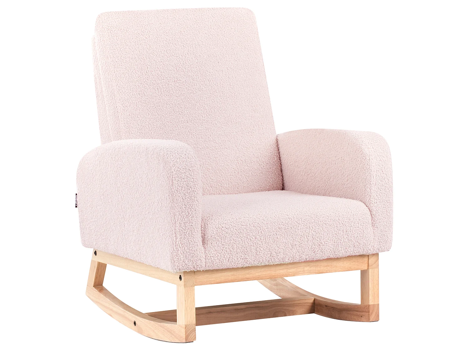Kids Rocking Chair NORBY Boucle Pastel Pink