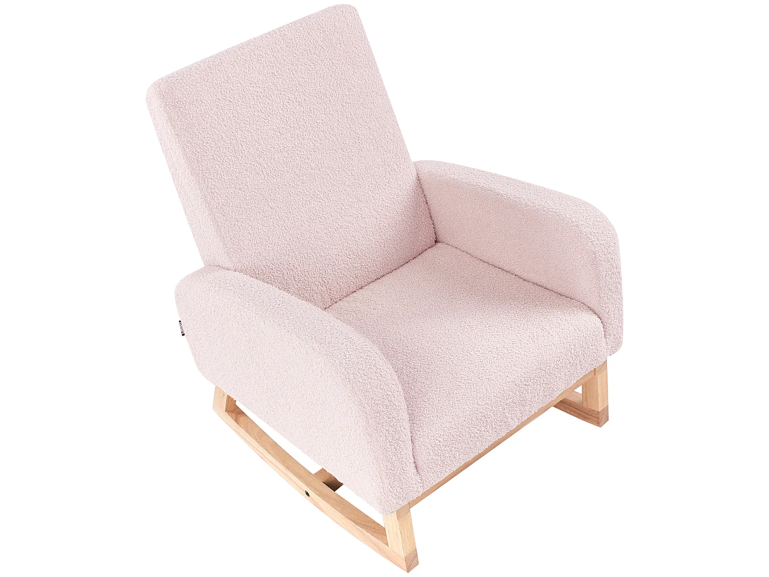 Kids Rocking Chair NORBY Boucle Pastel Pink