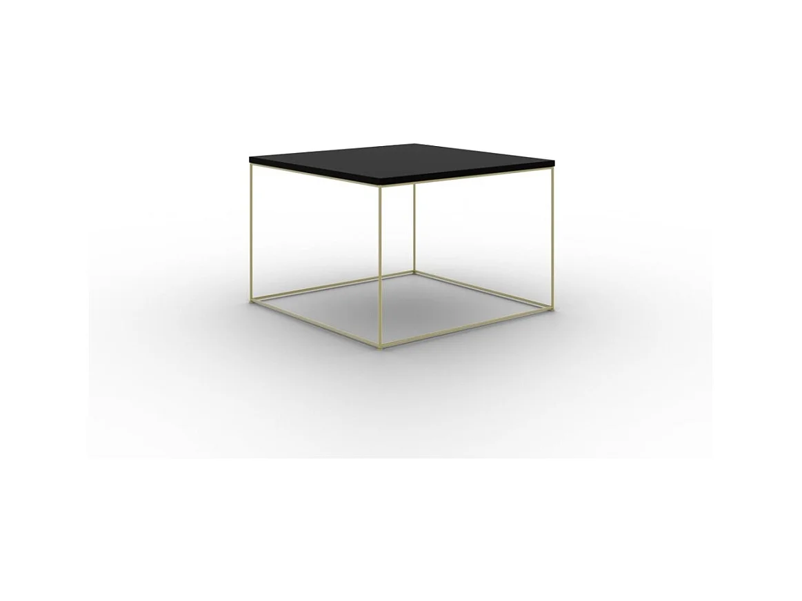 Table basse Joni Premium/contreplaqué et métal/or&noir