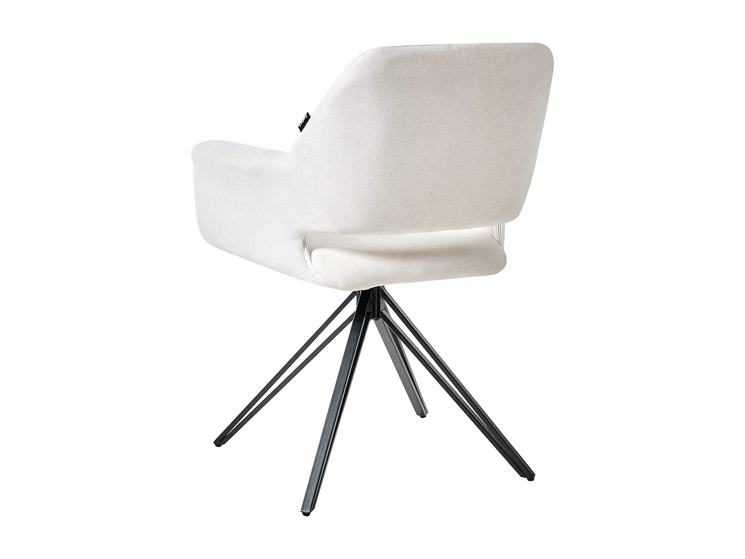 Lot de 2 chaises de salle à manger CINEY Tissu Blanc cassé