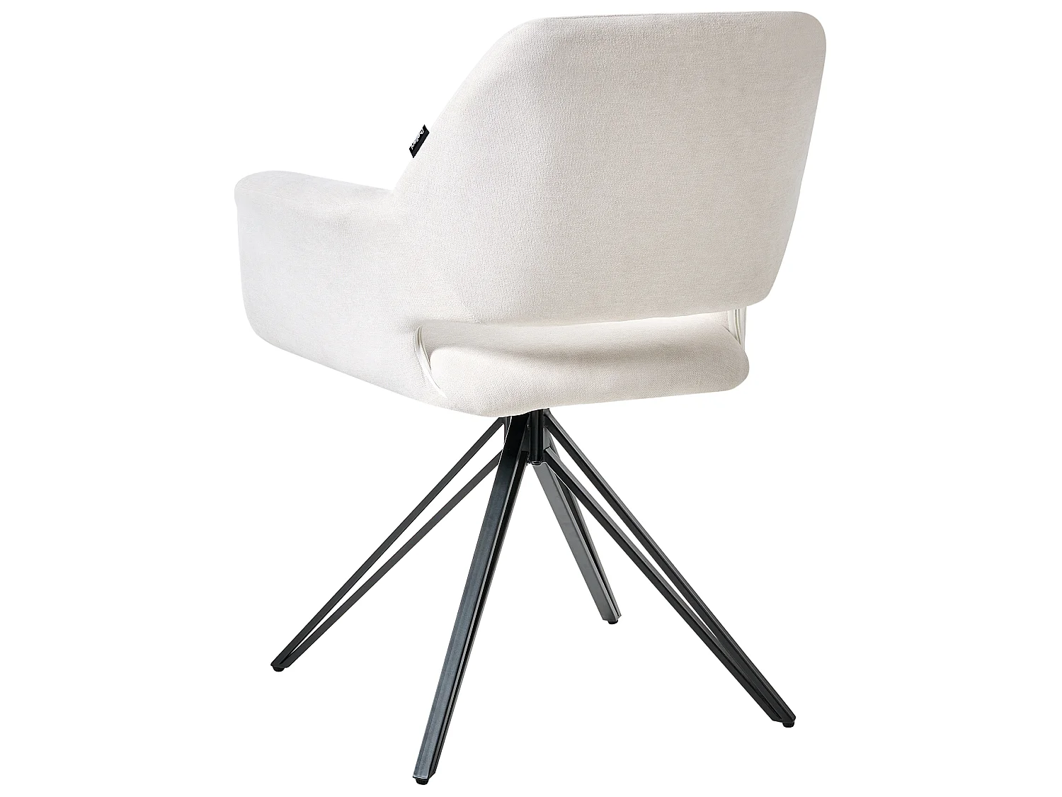 Lot de 2 chaises de salle à manger CINEY Tissu Blanc cassé