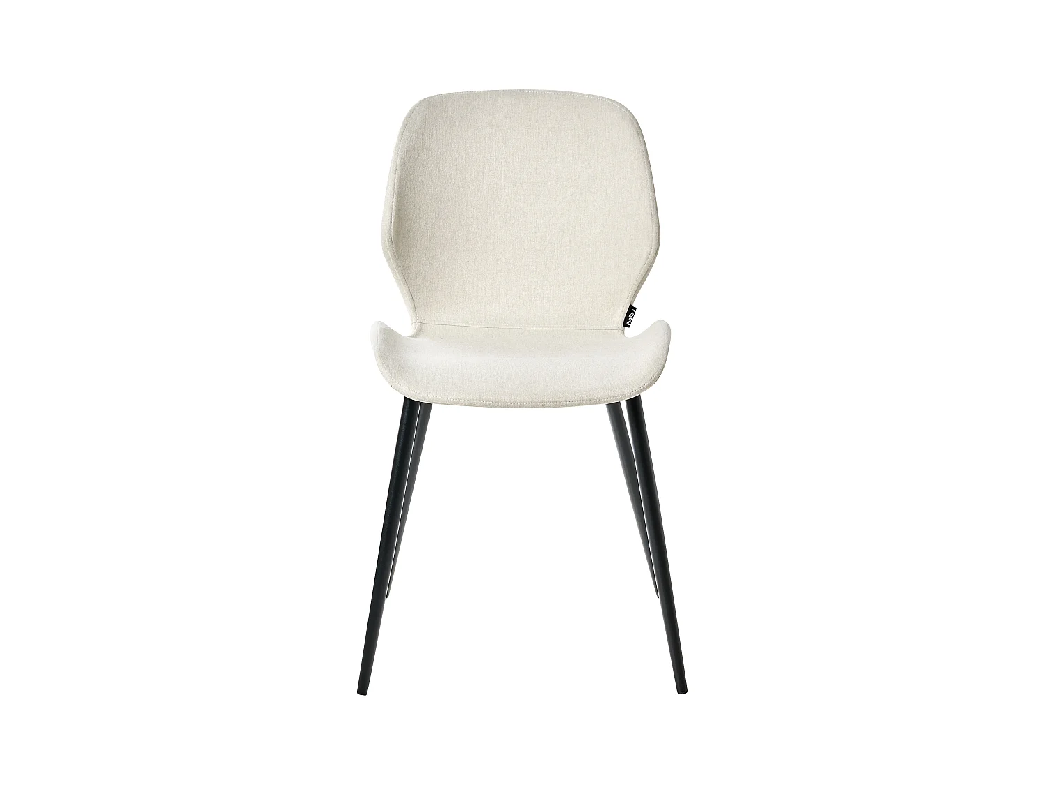 Lot de 2 chaises de conférence HOLLAND Tissu Beige clair