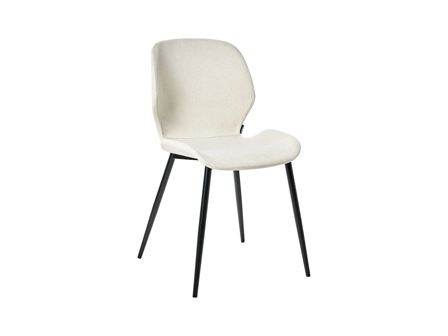 Lot de 2 chaises de conférence HOLLAND Tissu Beige clair