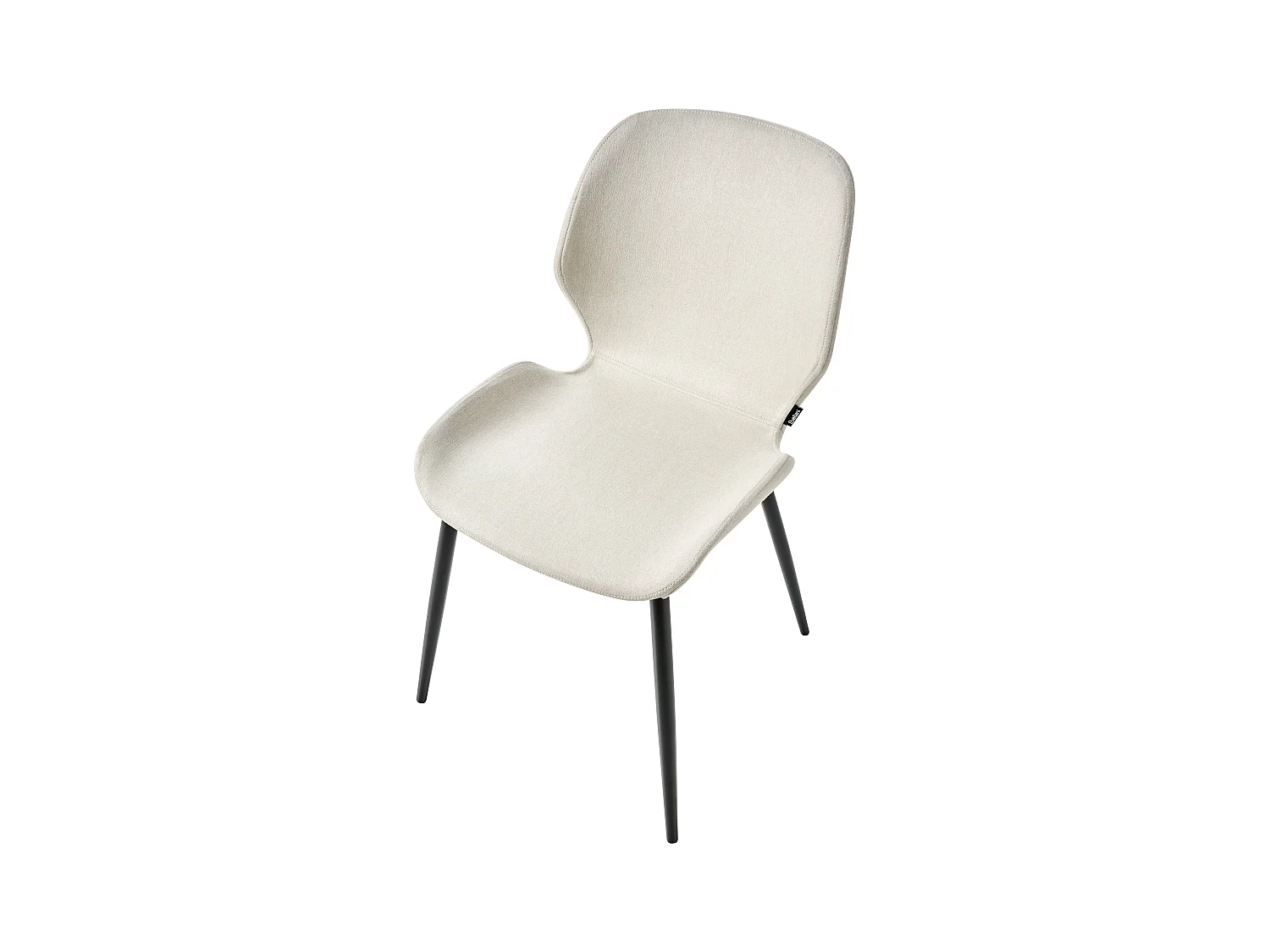 Lot de 2 chaises de conférence HOLLAND Tissu Beige clair