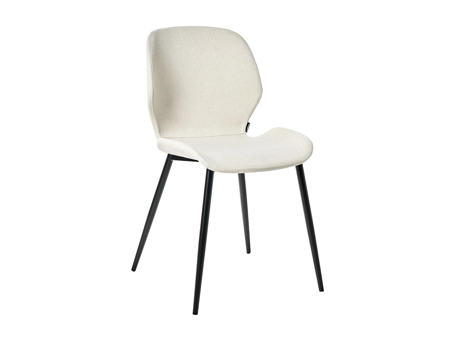 Lot de 2 chaises de conférence HOLLAND Tissu Beige clair