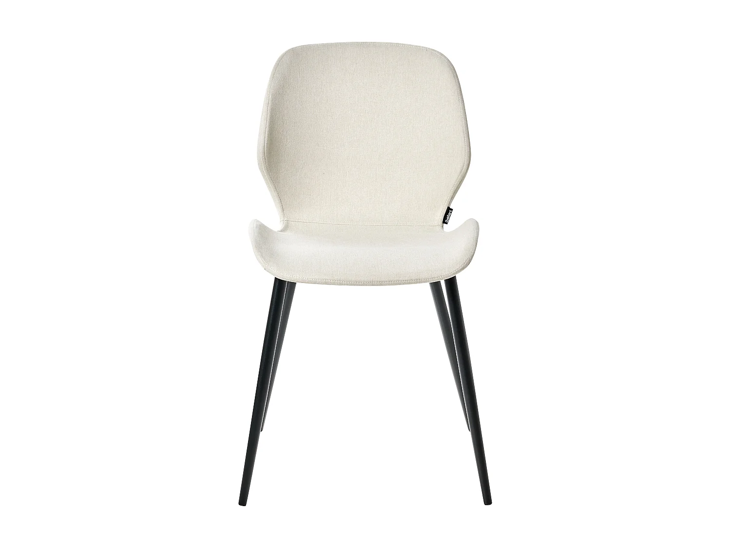 Lot de 2 chaises de conférence HOLLAND Tissu Beige clair