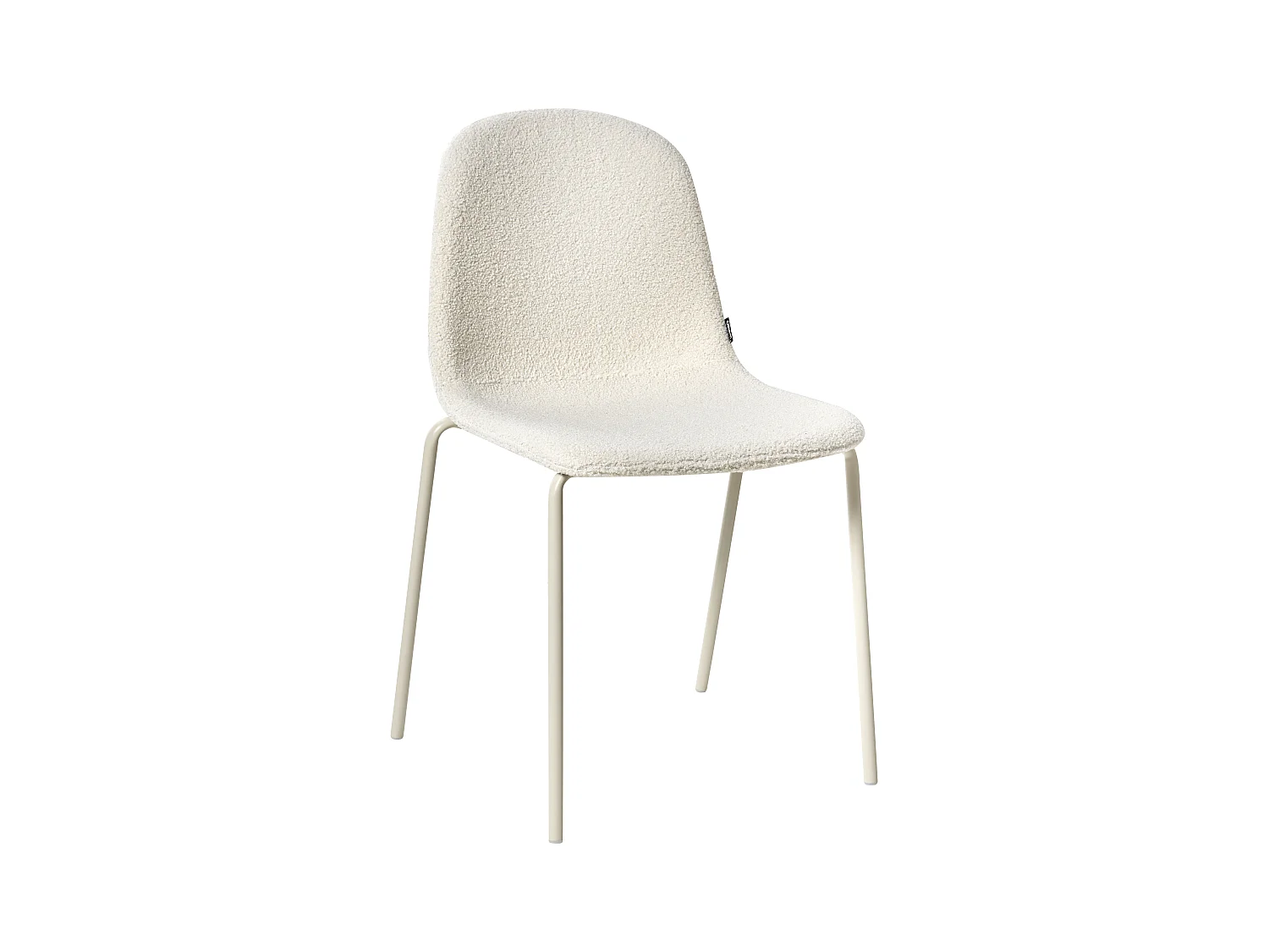 Lot de 2 chaises de conférence LOMA Bouclé Blanc cassé