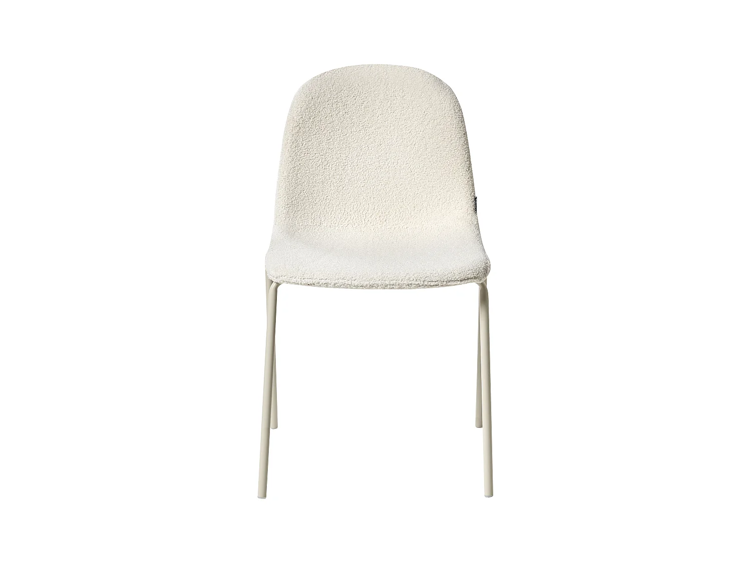 Lot de 2 chaises de conférence LOMA Bouclé Blanc cassé