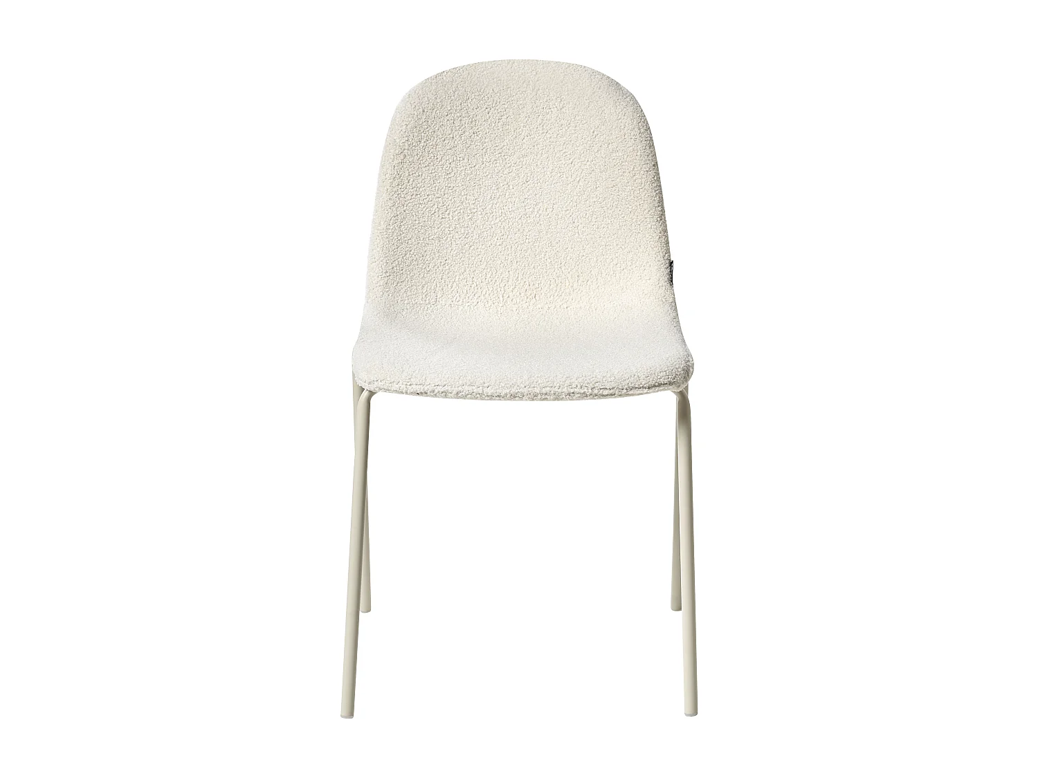 Lot de 2 chaises de conférence LOMA Bouclé Blanc cassé