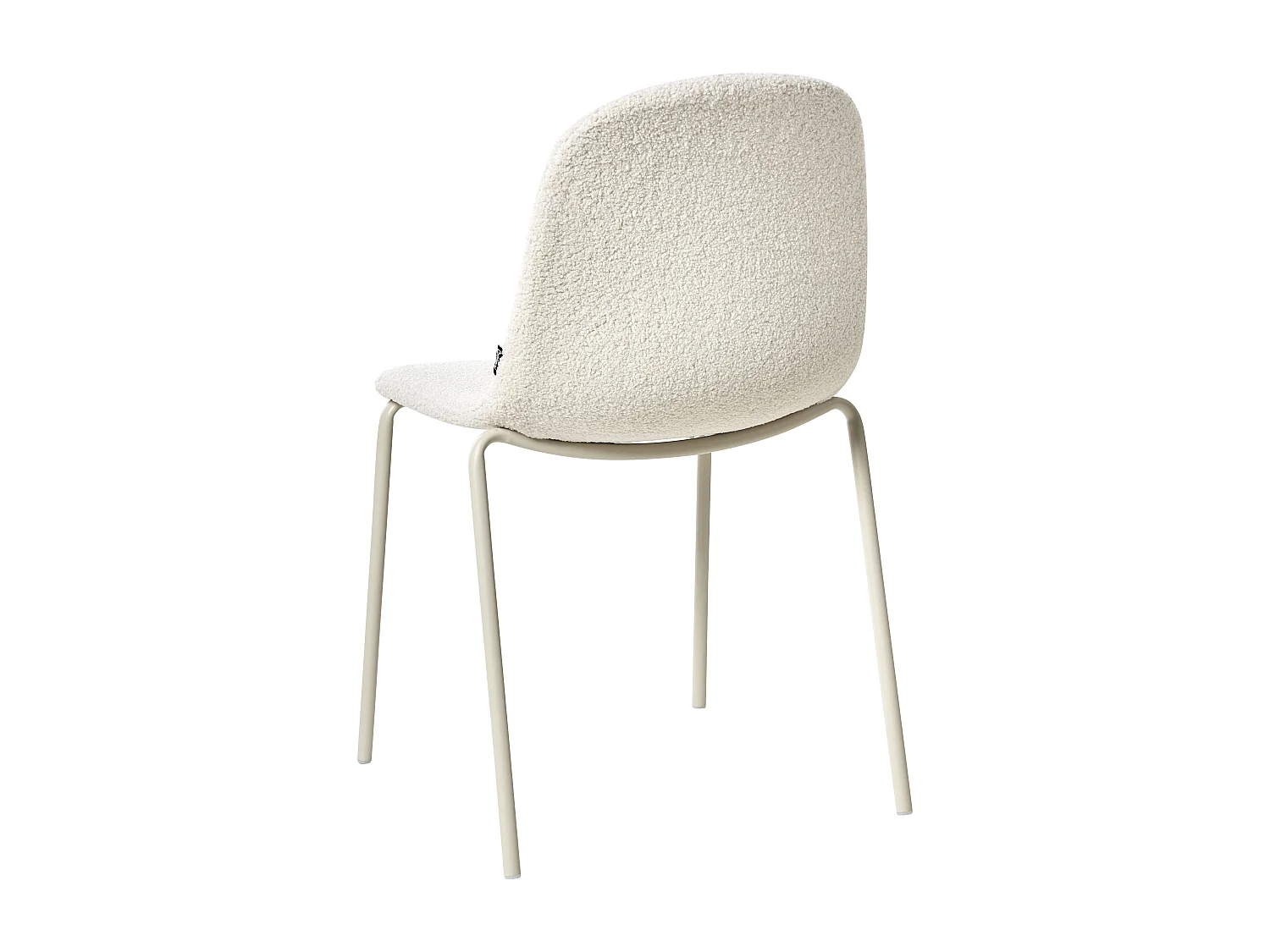Lot de 2 chaises de conférence LOMA Bouclé Blanc cassé